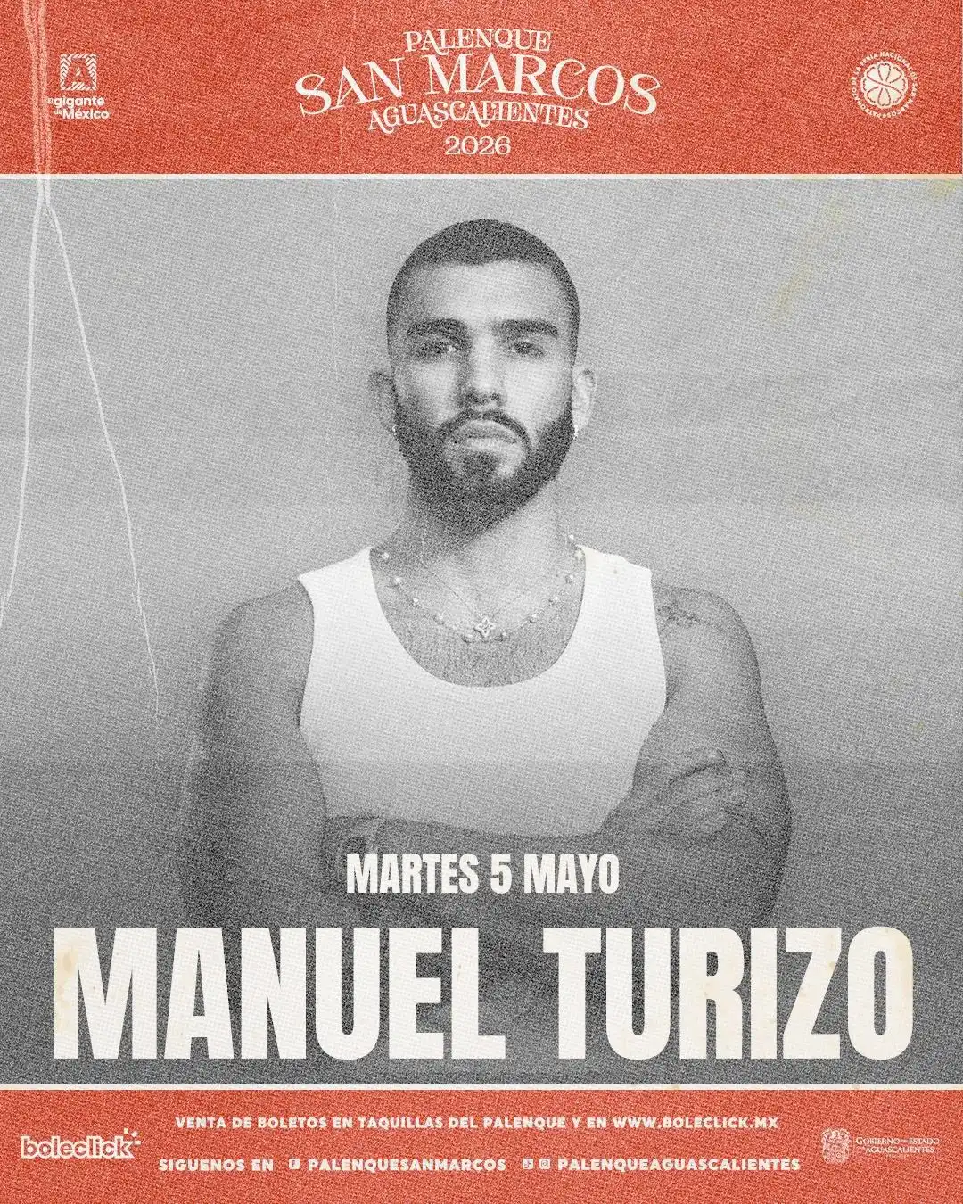Manuel Turizo en el Palenque de la Feria San Marcos 2026